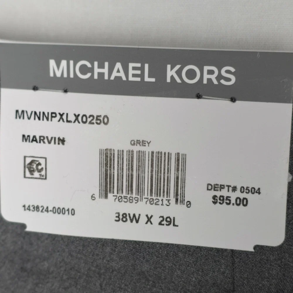 Michael Kors Dress Pants Mens 38x29 Gray Pattern Marvin Straight Leg Trouser NWT - Picture 5 of 9